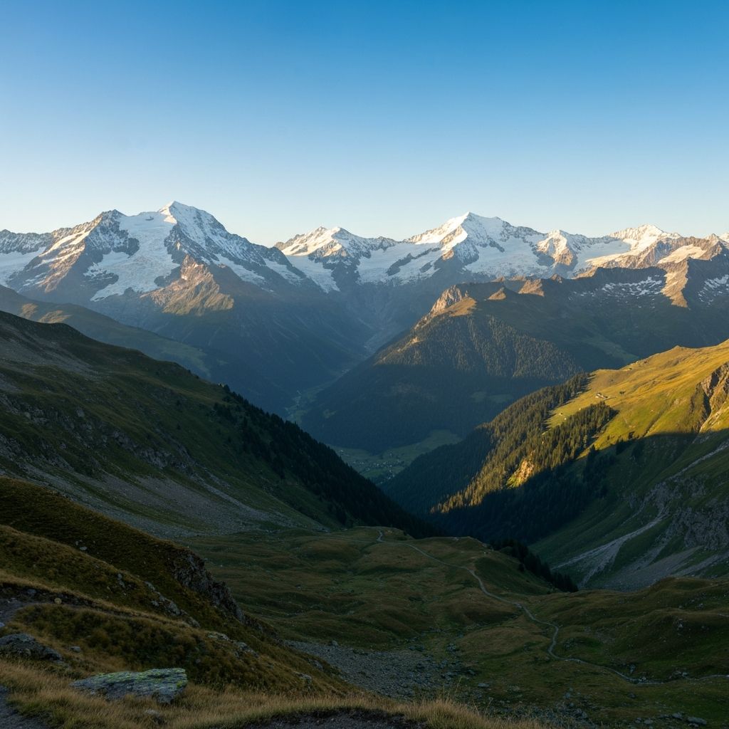 Strong Alpine mountain vista